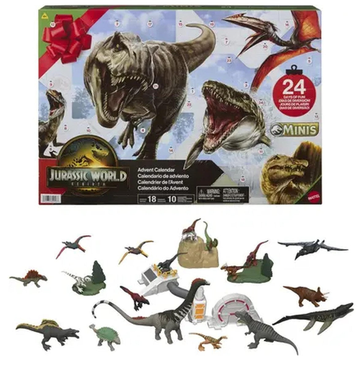 Mattel - Jurassic World Advent Calendar with 24 Days of Dinosaur