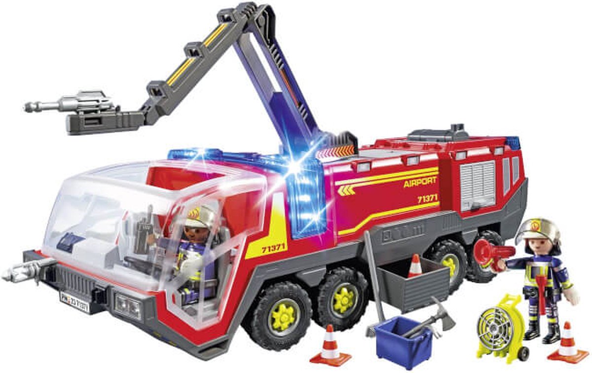 City Action Luchthavenbrandweerwagen met licht en geluid - 71371