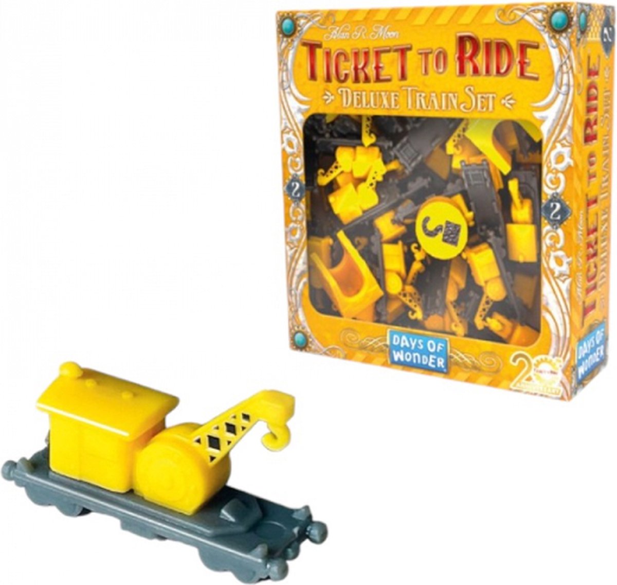 Ticket to Ride 20 jaar jubileum Deluxe Trein set Geel