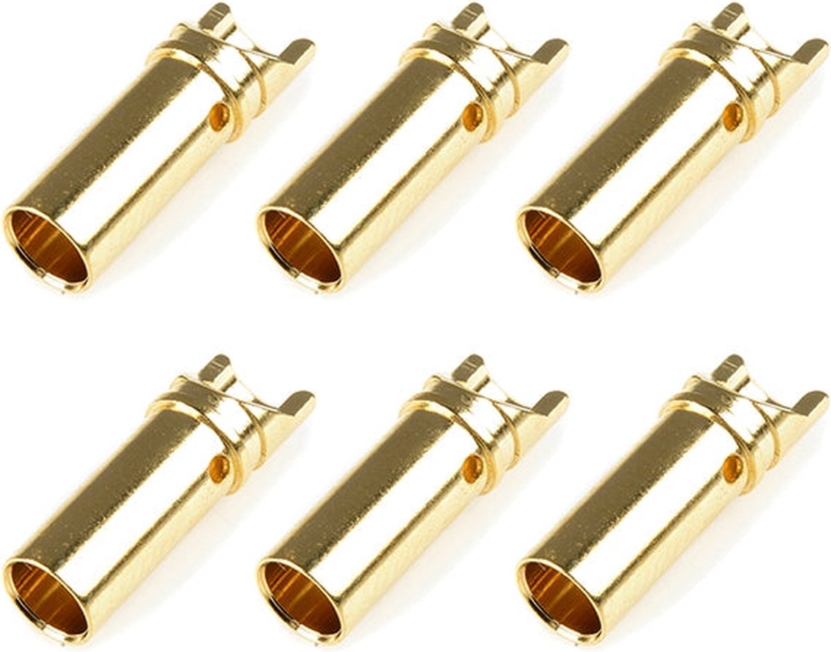Team Corally - Bullit stekker 3.5mm - Vrouwelijk - Goud contacten - Ultra lage interne weerstand - 6 st