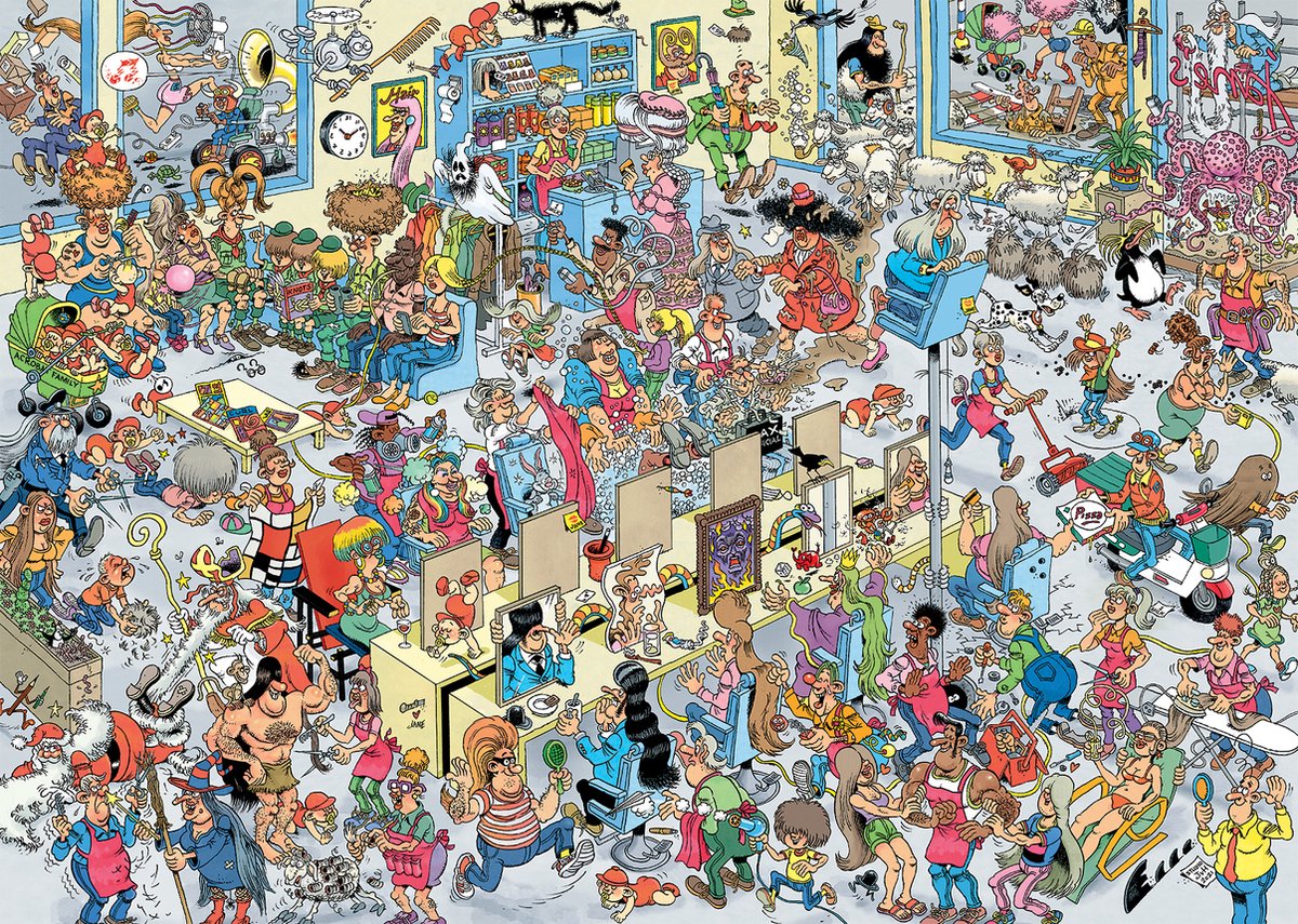 Jan van Haasteren - Bij de Kapper Puzzel 1000 Stukjes