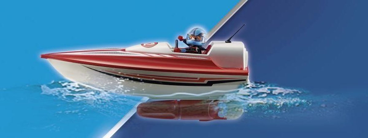 PLAYMOBIL Sports&Action Speedboot met onderwatermotor - 70744