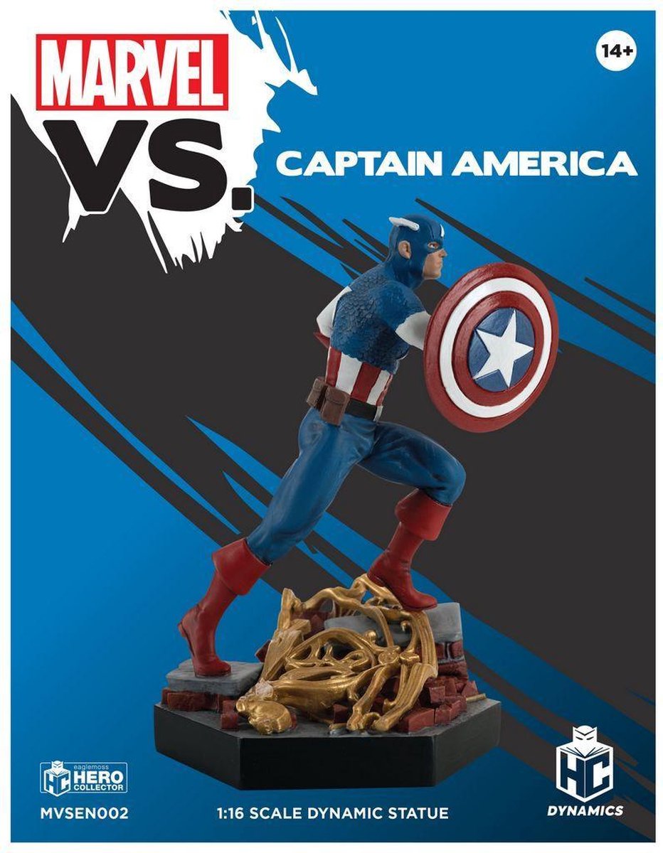 Eaglemoss Publications Ltd. Captain America Beeld/figuur Captain America 13 cm Marvel VS. Resin Statue 1/16 Multicolours