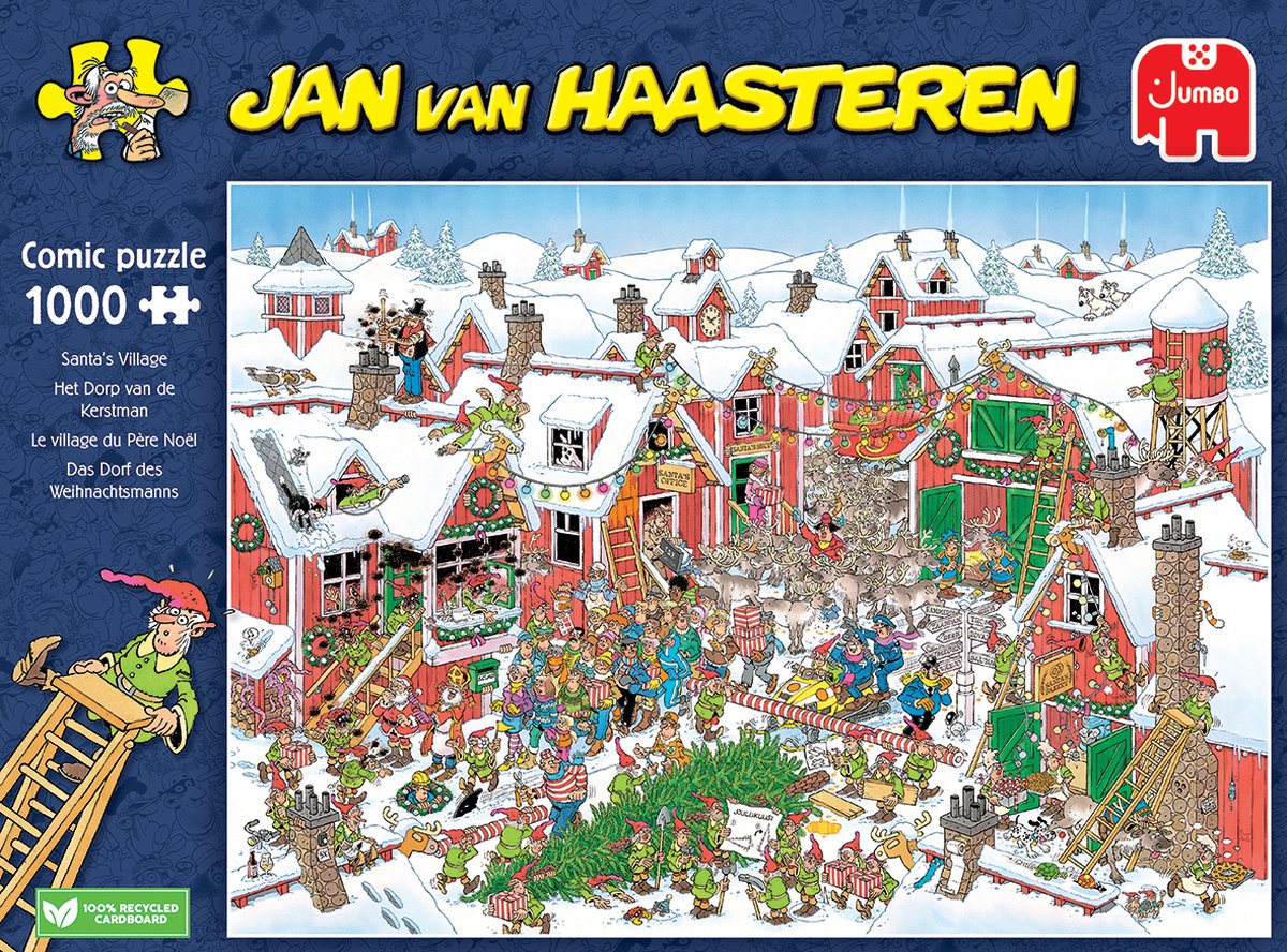 Jan van Haasteren - Het dorp van de Kerstman - 1000 stukjes - Legpuzzel