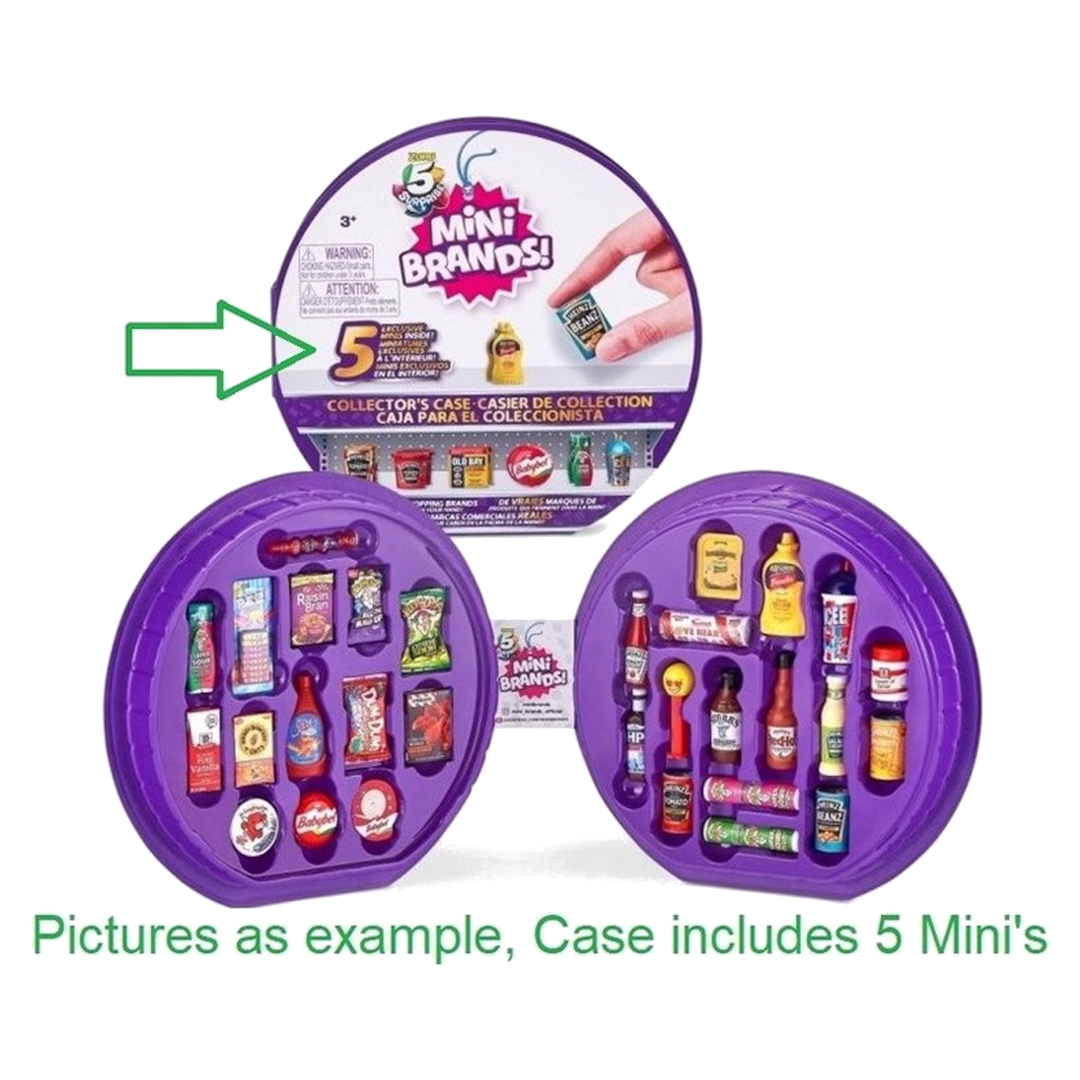 5 Verrassings mini merken Collector's case Serie 1