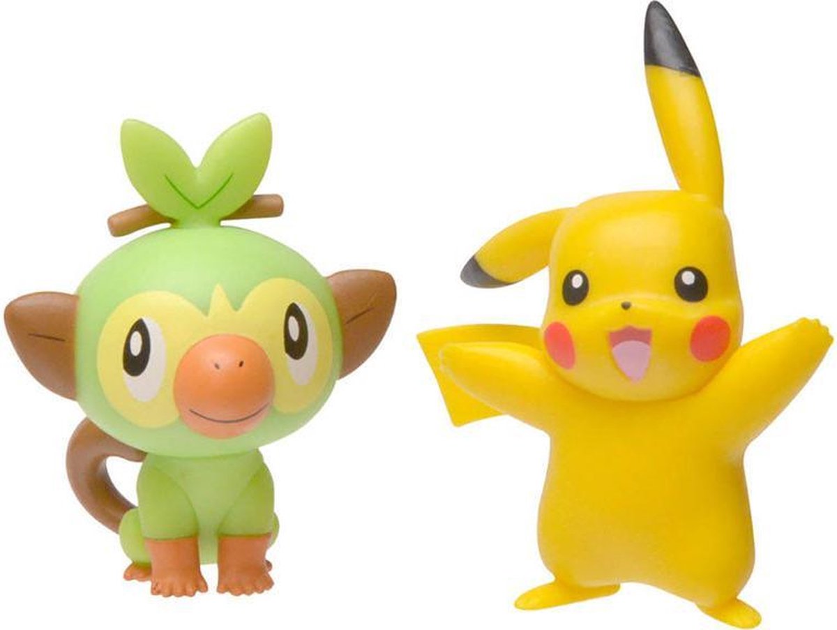 Pokemon: Battle Figure Pack - Grookey vs. Pikachu