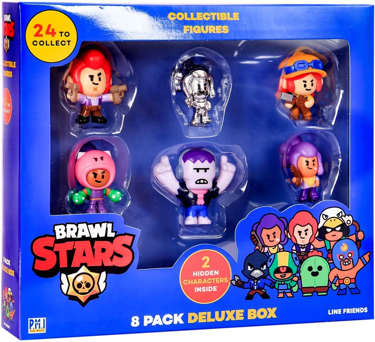 Brawl Stars Figuren - Verzamelfiguren 8-pack met 2 verborgen karakters