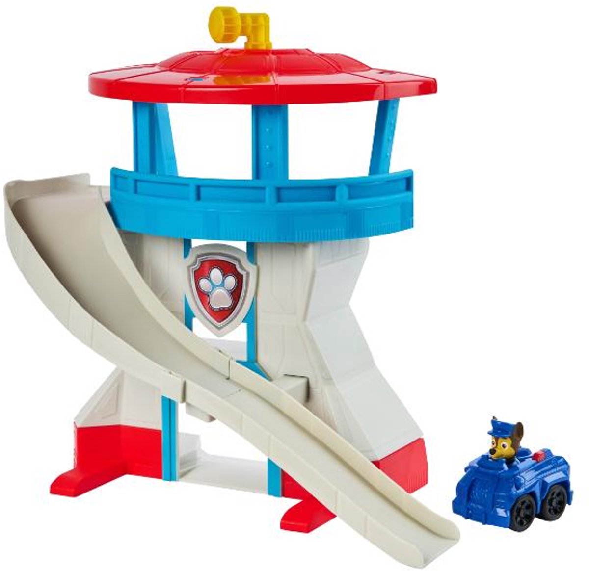 Paw Patrol Uitkijktoren met Glijbaan - Chase Rescue Racer