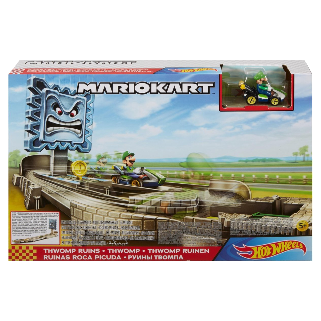 Hot Wheels Mario Kart Nemesis Track Set Thwomp