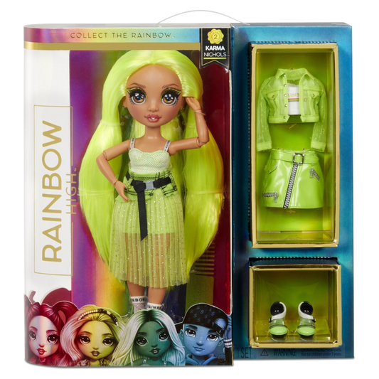 Rainbow High Fashion Pop Karma Nichols Neon + Accessoires