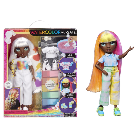 Rainbow High Watercolor & Create Lalka