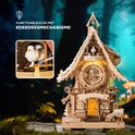 Robotime, 3D Houten Puzzel, Cuckoo Clock (Wood colour), LC901, 21x17x34 cm