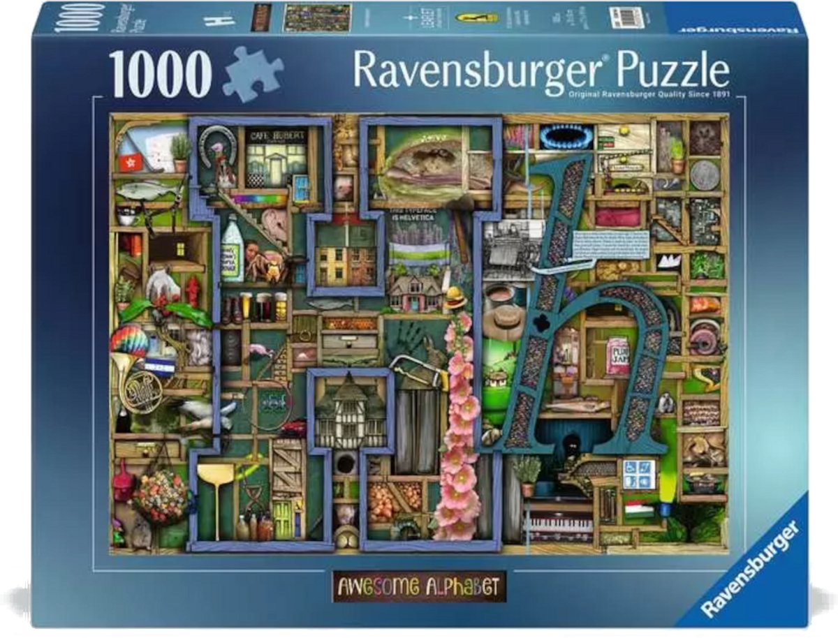 Ravensburger - Awesome Alphabet H - 1000 stukjes - Puzzel