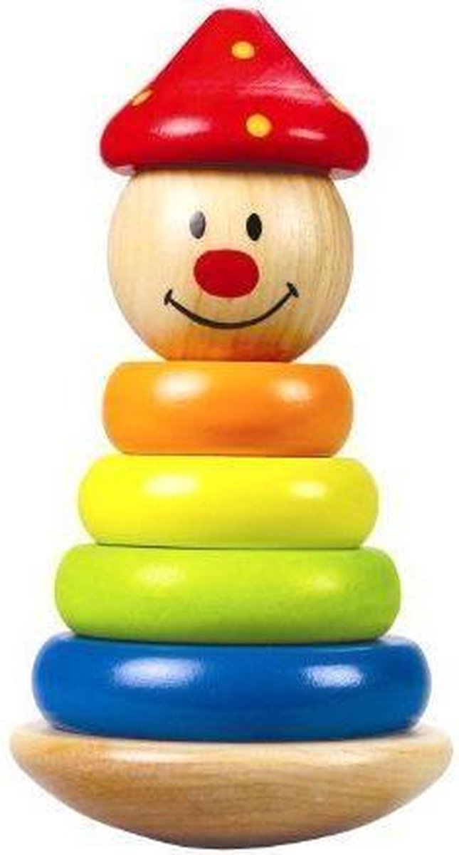 Hape Houten Stapeltoren Clown 16,5 Cm
