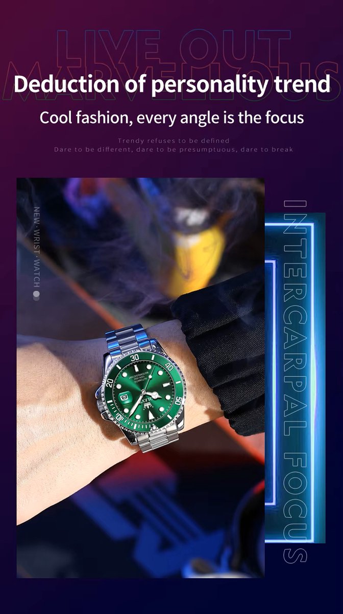 DRX OLEVS Heren Horloge Automaat Waterdicht Mechanisch Horloge Goud-Groen Night Glow Luxe Volautomatische Horloge