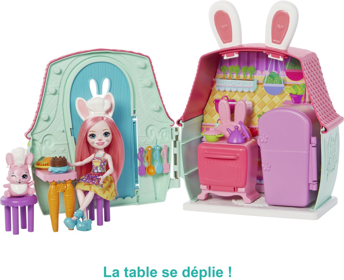 Enchantimals Speelset Bree Bunny Meisjes 15,2 Cm Roze 18-delig