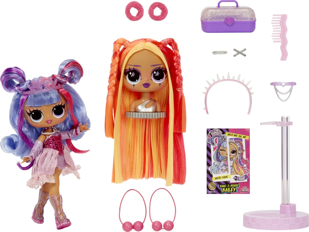 L.O.L. Surprise! Tweens Surprise - 16,5 cm - Swap Modepop - Buns-2-Braids Bailey