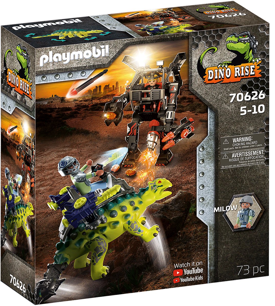 PLAYMOBIL Dino Rise Saichania: verdediging van de vechtersbazen - 70626