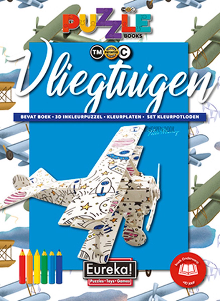 Eureka 3D Puzzle Books Kleur- en Puzzelboek - Vliegtuigen