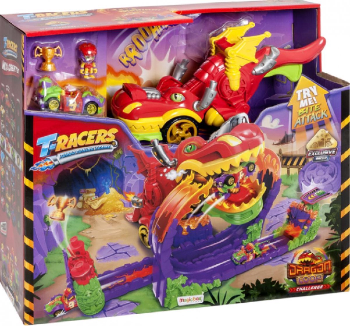 NAVO Magic Box Racers Dragon Loop Track - Speelset met voertuig - 3+ jaar