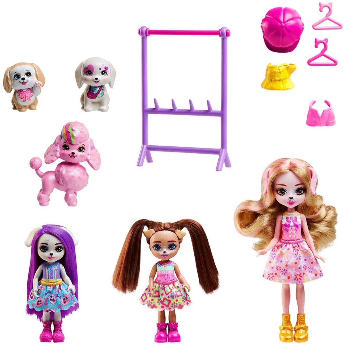 Enchantimals - Chic Feestje - Dwyla Dog Familie - Pop