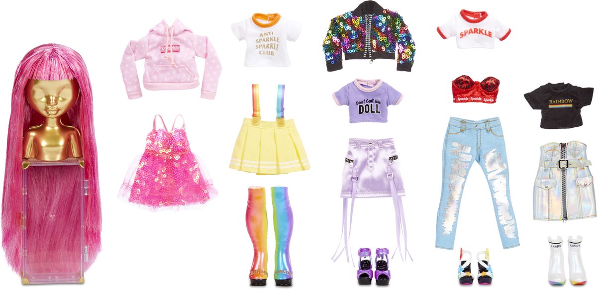 Rainbow High Fashion Studio - Pop Avery Styles met Poppenkleding