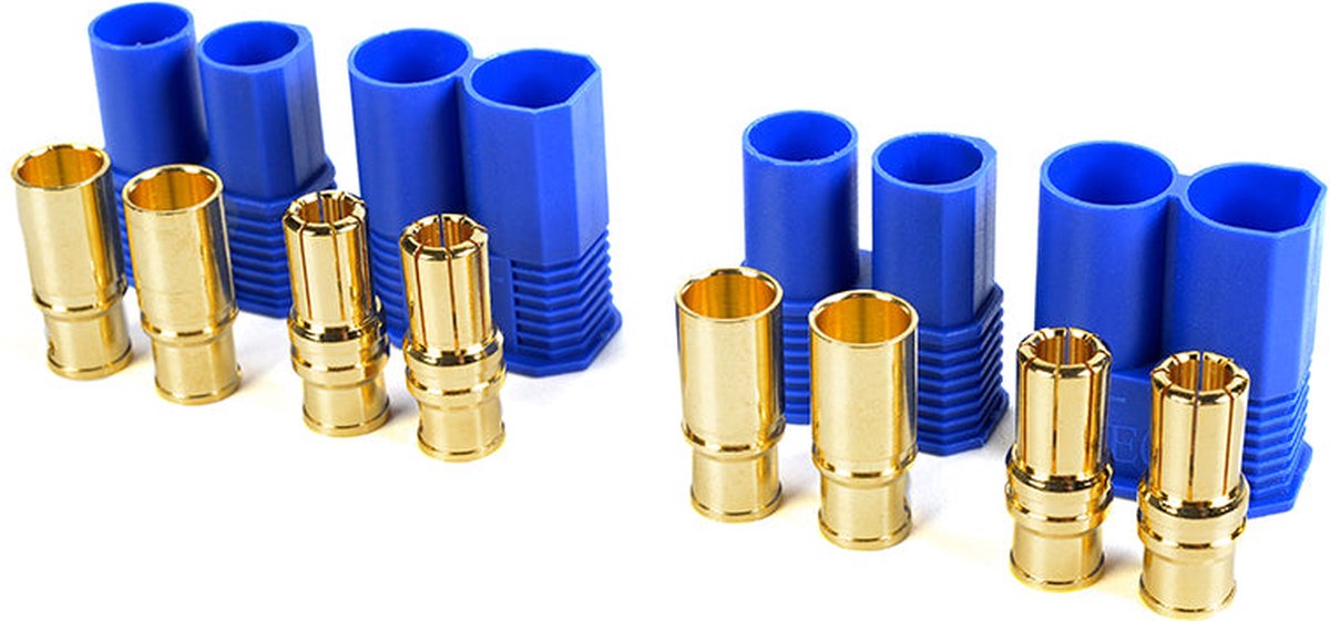 Revtec - Connector - EC-8 - Goudcontacten - Man. + Vrouw. - 2 paar
