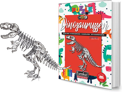 Eureka 3D Puzzle Books Kleur- en Puzzelboek - Dinosaurussen