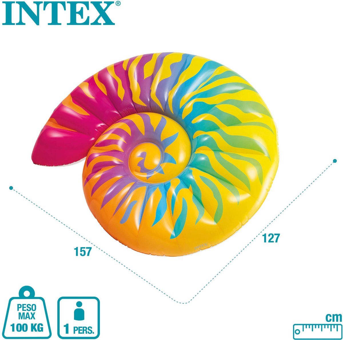 Intex Luchtbed Seashell 157 X 127 X 25 Cm Vinyl