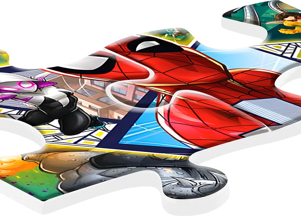 Ravensburger, Reusachtige 125-delige vloerpuzzel Spider-man met superheldenthema, Veelkleurig
