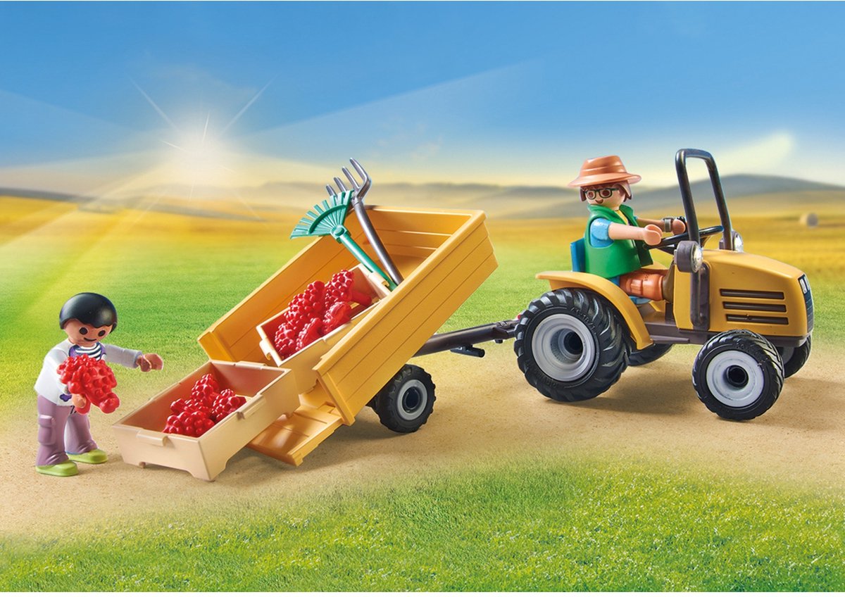 Country Tractor met aanhanger en watertank - 71442