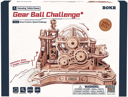 3D DIY Houten Modelbouwpakket Gearball Scramble, Marble Run, EGC01