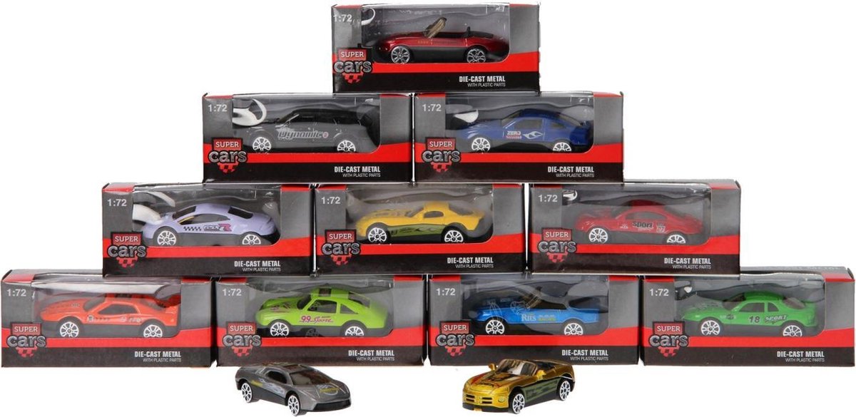 Johntoy Super Cars Die-cast Auto - Metalen speelgoedauto in verschillende kleuren