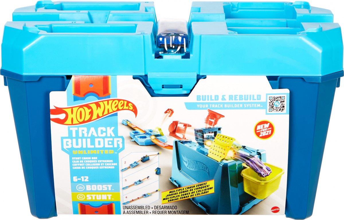 Hot Wheels Track Builder Crash stunt box Speelset
