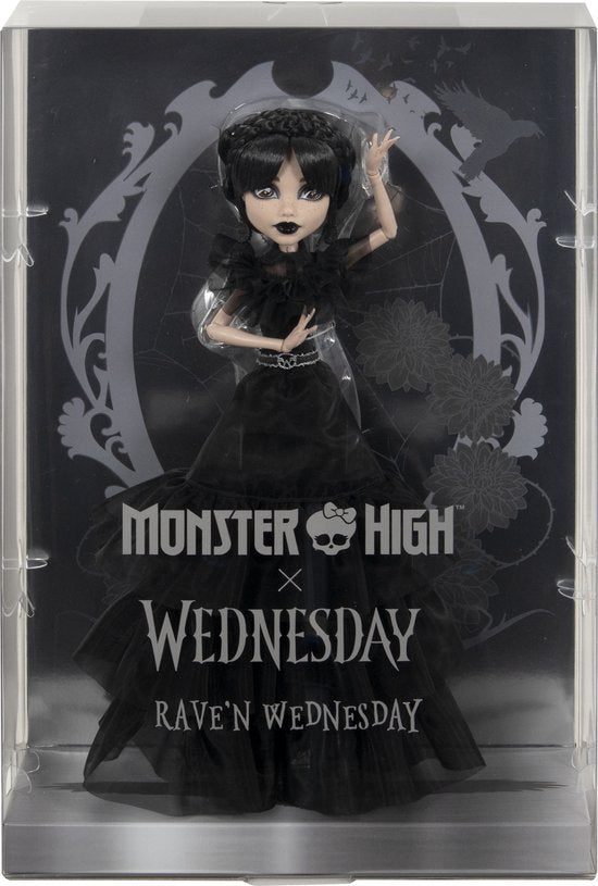 Mattel - Monster High Wednesday Addams Rave N Wednesday Black Dress