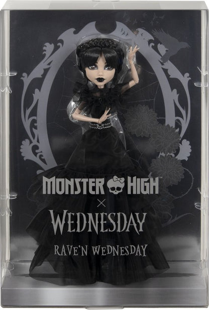 Mattel - Monster High Wednesday Addams Rave N Wednesday Black Dress