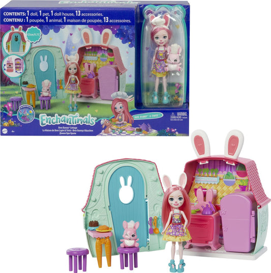 Enchantimals Speelset Bree Bunny Meisjes 15,2 Cm Roze 18-delig