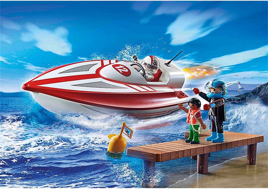 PLAYMOBIL Sports&Action Speedboot met onderwatermotor - 70744