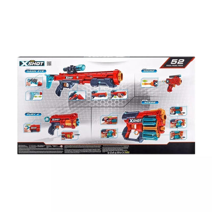 X-Shot Excel - Combopakket Hawk + Xcess + Fury 4 + Micro (48 pijlen )
