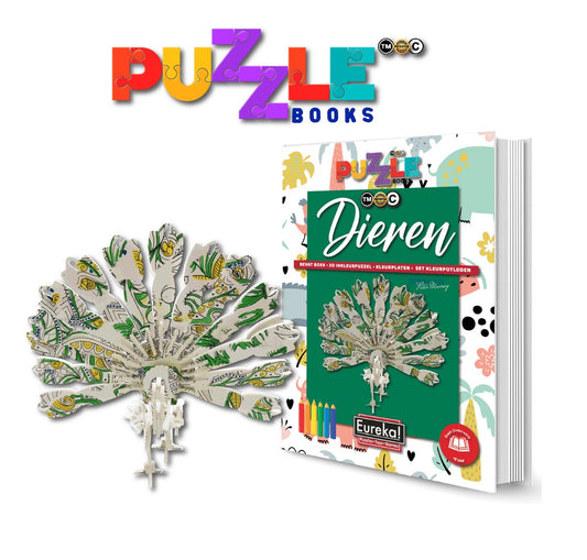 Eureka 3D Puzzle Books Kleur- en Puzzelboek - Dieren.