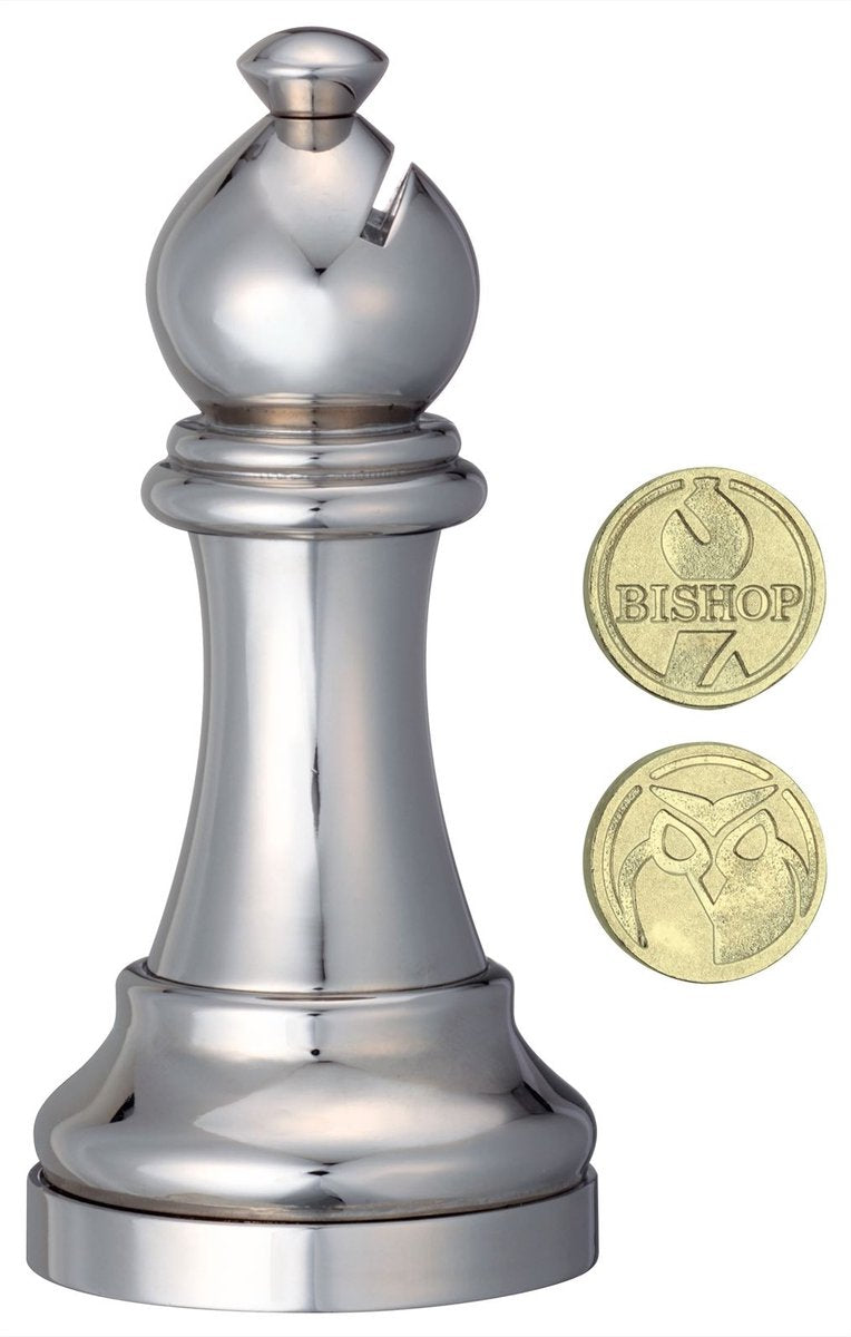 Cast Chess Puzzle - Bishop - Silver