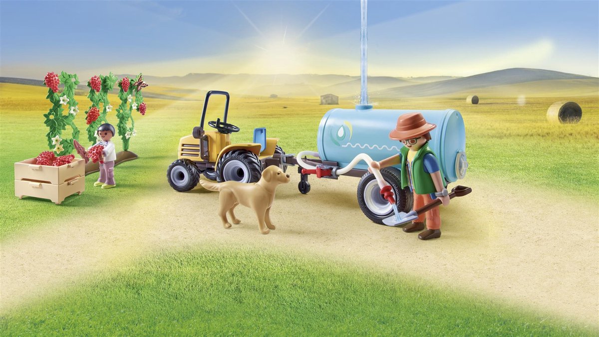 Country Tractor met aanhanger en watertank - 71442