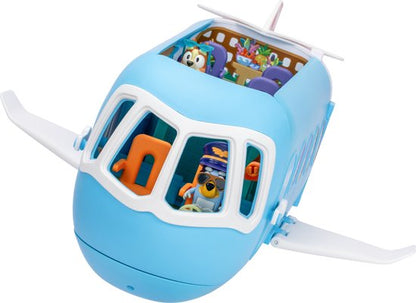 BLUEY - 3 in 1 Transformerend Vliegtuig Speelset - Incl. Bluey en Bingo speelfiguren
