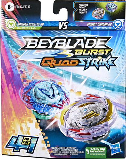 Beyblade QuadStrike Gambit Dragon en Ambush Achi - Tol voor 8+ jaar