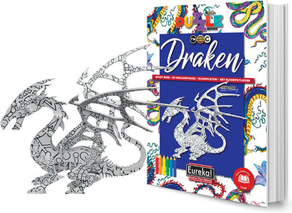 Eureka 3D Puzzle Books Kleur- en Puzzelboek - Draken - 8+ jaar