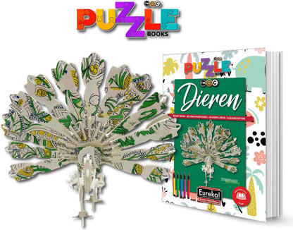 Eureka 3D Puzzle Books Kleur- en Puzzelboek - Dieren.