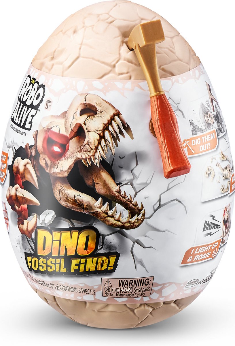 Zuru Robo Alive Fossil Find Dino Ei - Licht en Geluid