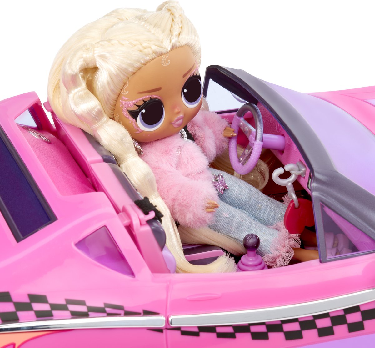 L.O.L. Surprise City Cruiser Auto - Roze/paarse cabrio - Met exclusieve minipop - Met modepop