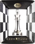Cast Chess Puzzle - King - Silver