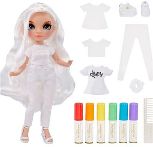 Rainbow High Color & Create - Blauwe ogen - 27 cm - Modepop